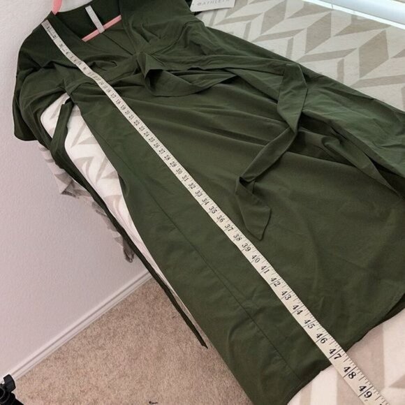 Athleta NWT Calistoga Coverup‎ Wrap Dress Olive Green size Small - Picture 8 of 8